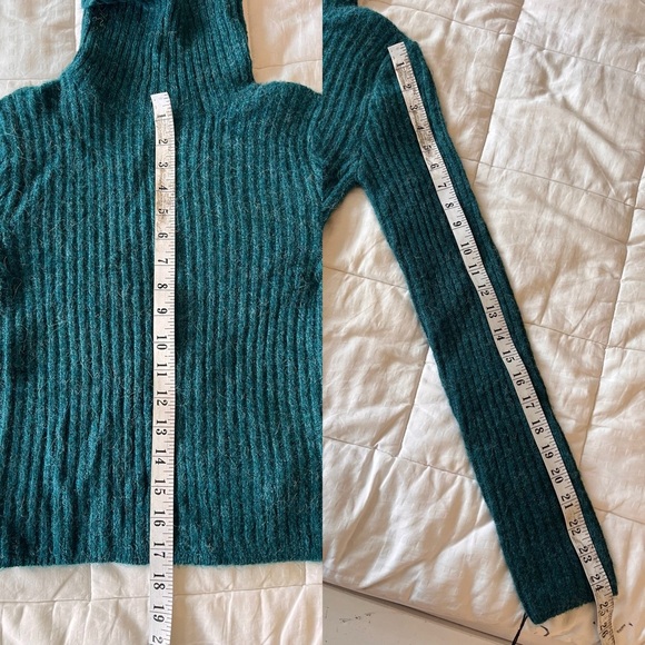 NWT Happily Grey Alpaca Blend Ribbed Turtleneck Sweater S - Picture 9 of 10